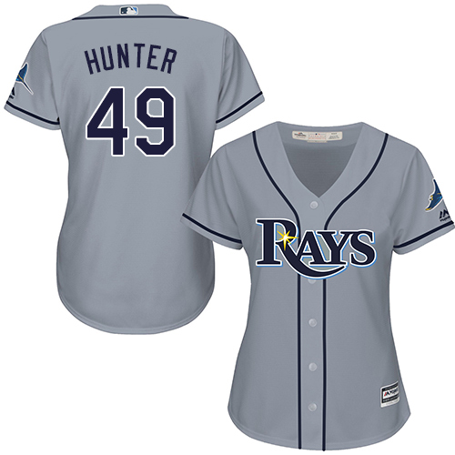 Rays #49 Tommy Hunter Grey Road Women's Stitched MLB Jersey