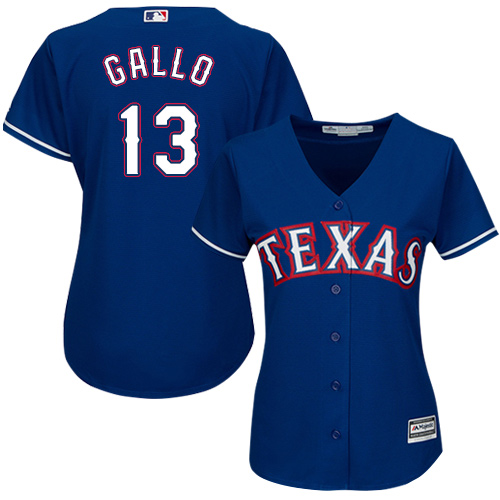 Rangers #13 Joey Gallo Blue Alternate Women's Stitched MLB Jersey Rangers #13 Joey Gallo Blue Alternate Women's Stitched MLB Jersey