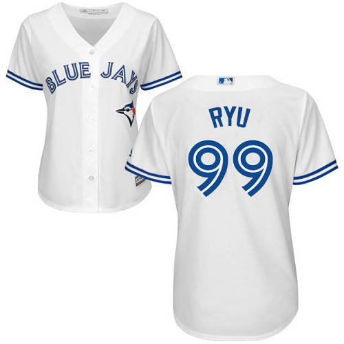 Blue Jays #99 Hyun-Jin Ryu White Home Women's Stitched MLB Jersey Blue Jays #99 Hyun-Jin Ryu White Home Women's Stitched MLB Jersey