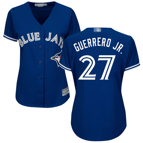 Blue Jays #27 Vladimir Guerrero Jr. Blue Alternate Women's Stitched MLB Jersey Blue Jays #27 Vladimir Guerrero Jr. Blue Alternate Women's Stitched MLB Jersey