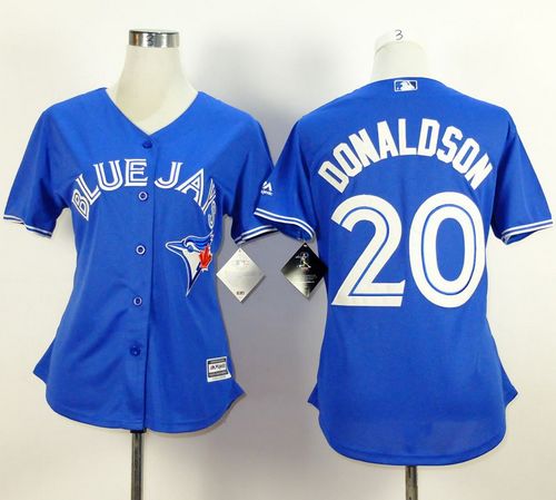 Blue Jays #20 Josh Donaldson Blue Alternate Women's Stitched MLB Jersey Blue Jays #20 Josh Donaldson Blue Alternate Women's Stitched MLB Jersey