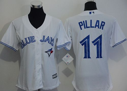 Blue Jays #11 Kevin Pillar White Women's Home Stitched MLB Jersey Blue Jays #11 Kevin Pillar White Women's Home Stitched MLB Jersey
