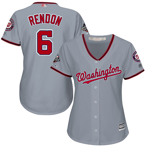 Nationals #6 Anthony Rendon Grey Road 2019 World Series Champions Women's Stitched MLB Jersey Nationals #6 Anthony Rendon Grey Road 2019 World Series Champions Women's Stitched MLB Jersey