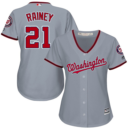 Nationals #21 Tanner Rainey Grey Road Women's Stitched MLB Jersey Nationals #21 Tanner Rainey Grey Road Women's Stitched MLB Jersey