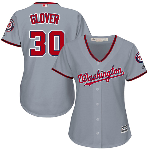 Nationals #30 Koda Glover Grey Road Women's Stitched MLB Jersey Nationals #30 Koda Glover Grey Road Women's Stitched MLB Jersey