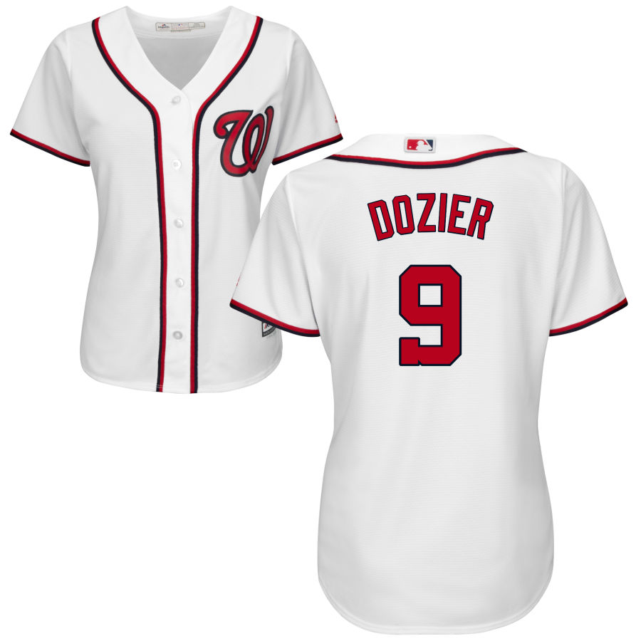Nationals #9 Brian Dozier White Women's Home Cool Base Stitched MLB Jersey Nationals #9 Brian Dozier White Women's Home Cool Base Stitched MLB Jersey