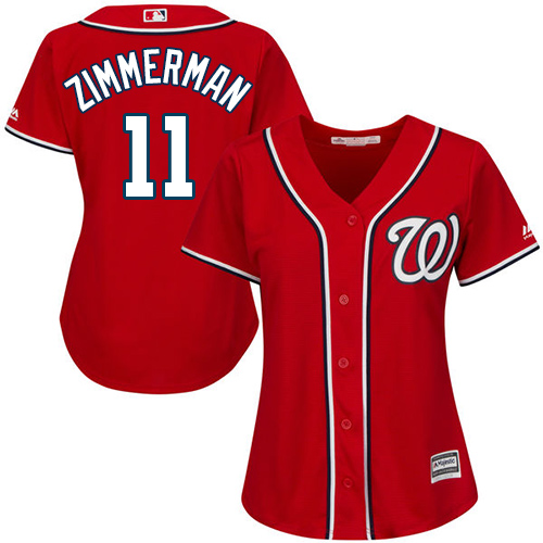 Nationals #11 Ryan Zimmerman Red Alternate Women's Stitched MLB Jersey Nationals #11 Ryan Zimmerman Red Alternate Women's Stitched MLB Jersey