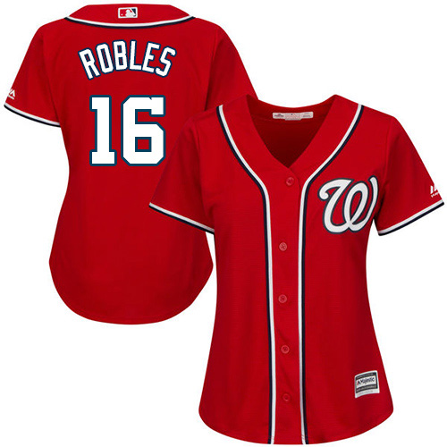 Nationals #16 Victor Robles Red Alternate Women's Stitched MLB Jersey Nationals #16 Victor Robles Red Alternate Women's Stitched MLB Jersey