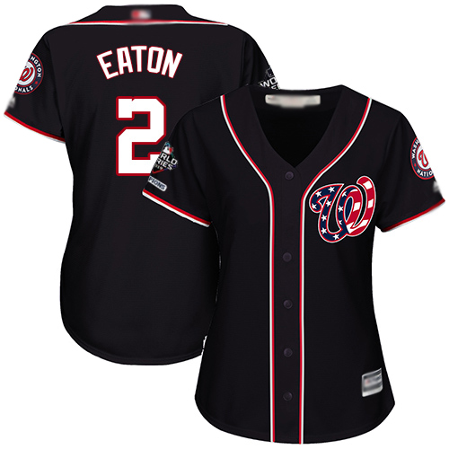 Nationals #2 Adam Eaton Navy Blue Alternate 2019 World Series Champions Women's Stitched MLB Jersey Nationals #2 Adam Eaton Navy Blue Alternate 2019 World Series Champions Women's Stitched MLB Jersey