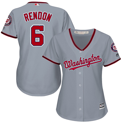 Nationals #6 Anthony Rendon Grey Road Women's Stitched MLB Jersey Nationals #6 Anthony Rendon Grey Road Women's Stitched MLB Jersey