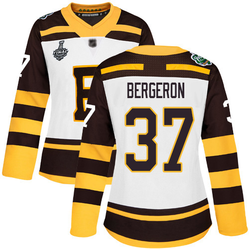 Adidas Bruins #37 Patrice Bergeron White Authentic 2019 Winter Classic Stanley Cup Final Bound Women's Stitched NHL Jersey Adidas Bruins #37 Patrice Bergeron White Authentic 2019 Winter Classic Stanley Cup Final Bound Women's Stitched NHL Jersey