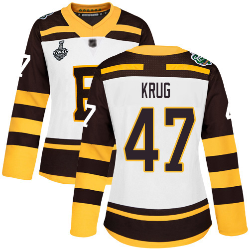Adidas Bruins #47 Torey Krug White Authentic 2019 Winter Classic Stanley Cup Final Bound Women's Stitched NHL Jersey Adidas Bruins #47 Torey Krug White Authentic 2019 Winter Classic Stanley Cup Final Bound Women's Stitched NHL Jersey