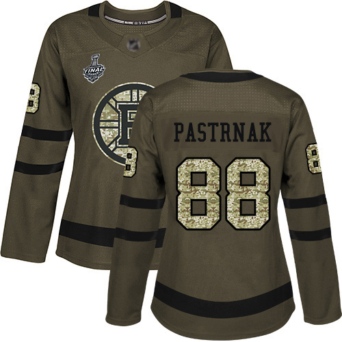 Adidas Bruins #88 David Pastrnak Green Salute to Service Stanley Cup Final Bound Women's Stitched NHL Jersey Adidas Bruins #88 David Pastrnak Green Salute to Service Stanley Cup Final Bound Women's Stitched NHL Jersey