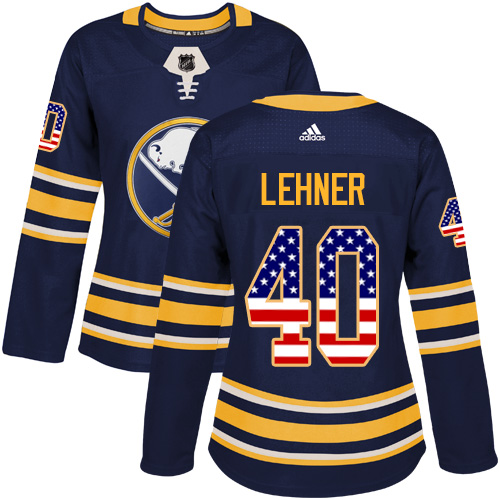 Adidas Sabres #40 Robin Lehner Navy Blue Home Authentic USA Flag Women's Stitched NHL Jersey Adidas Sabres #40 Robin Lehner Navy Blue Home Authentic USA Flag Women's Stitched NHL Jersey