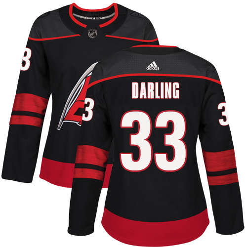 Adidas Hurricanes #33 Scott Darling Black Alternate Authentic Women's Stitched NHL Jersey
