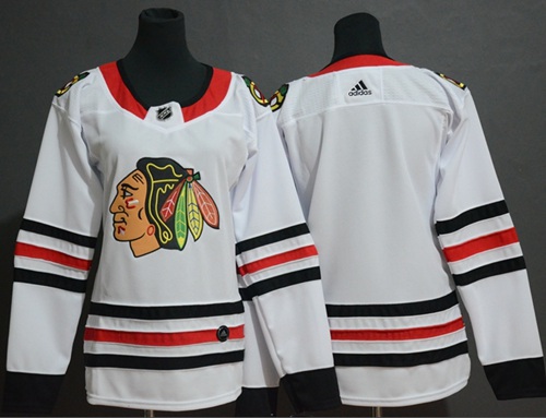 Adidas Blackhawks Blank White Road Authentic Women's Stitched NHL Jersey Adidas Blackhawks Blank White Road Authentic Women's Stitched NHL Jersey