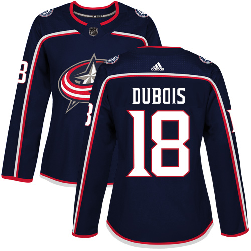 Adidas Blue Jackets #18 Pierre-Luc Dubois Navy Blue Home Authentic Women's Stitched NHL Jersey