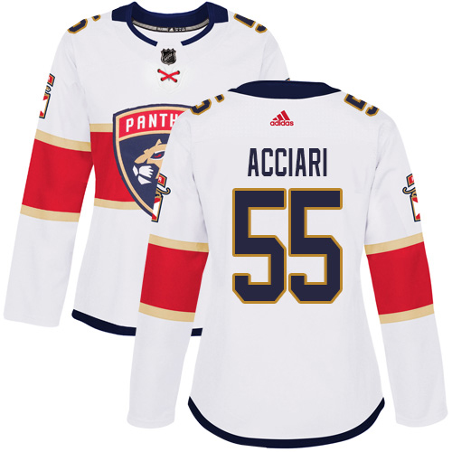 Adidas Panthers #55 Noel Acciari White Road Authentic Women's Stitched NHL Jersey