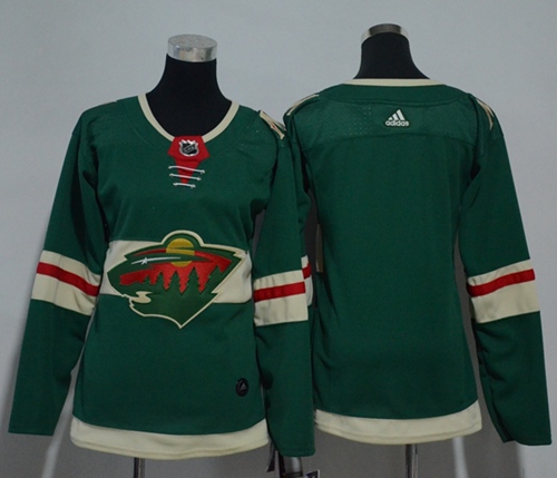 Adidas Wild Blank Green Home Authentic Women's Stitched NHL Jersey Adidas Wild Blank Green Home Authentic Women's Stitched NHL Jersey