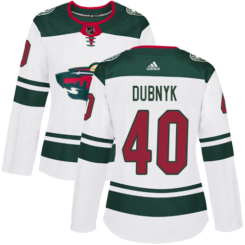 Adidas Wild #40 Devan Dubnyk White Road Authentic Women's Stitched NHL Jersey Adidas Wild #40 Devan Dubnyk White Road Authentic Women's Stitched NHL Jersey