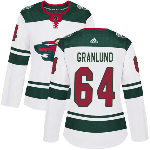 Adidas Wild #64 Mikael Granlund White Road Authentic Women's Stitched NHL Jersey Adidas Wild #64 Mikael Granlund White Road Authentic Women's Stitched NHL Jersey