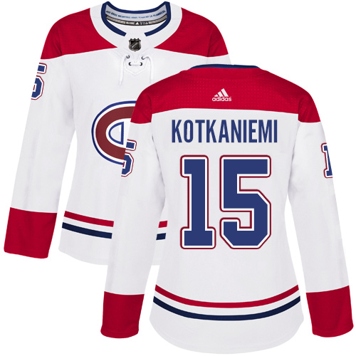 Adidas Canadiens #15 Jesperi Kotkaniemi White Road Authentic Women's Stitched NHL Jersey Adidas Canadiens #15 Jesperi Kotkaniemi White Road Authentic Women's Stitched NHL Jersey
