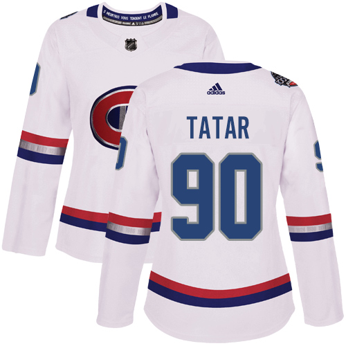 Adidas Canadiens #90 Tomas Tatar White Authentic 2017 100 Classic Women's Stitched NHL Jersey Adidas Canadiens #90 Tomas Tatar White Authentic 2017 100 Classic Women's Stitched NHL Jersey