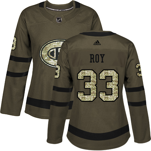 Adidas Canadiens #33 Patrick Roy Green Salute to Service Women's Stitched NHL Jersey Adidas Canadiens #33 Patrick Roy Green Salute to Service Women's Stitched NHL Jersey