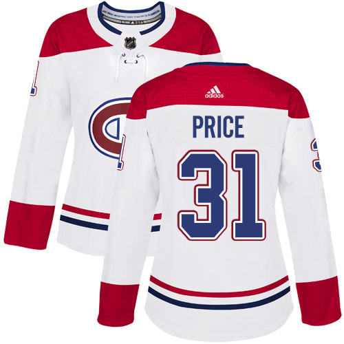 Adidas Canadiens #31 Carey Price White Road Authentic Women's Stitched NHL Jersey Adidas Canadiens #31 Carey Price White Road Authentic Women's Stitched NHL Jersey