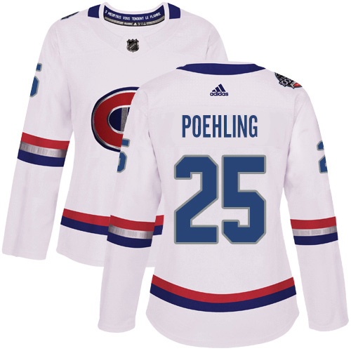 Adidas Canadiens #25 Ryan Poehling White Authentic 2017 100 Classic Women's Stitched NHL Jersey Adidas Canadiens #25 Ryan Poehling White Authentic 2017 100 Classic Women's Stitched NHL Jersey