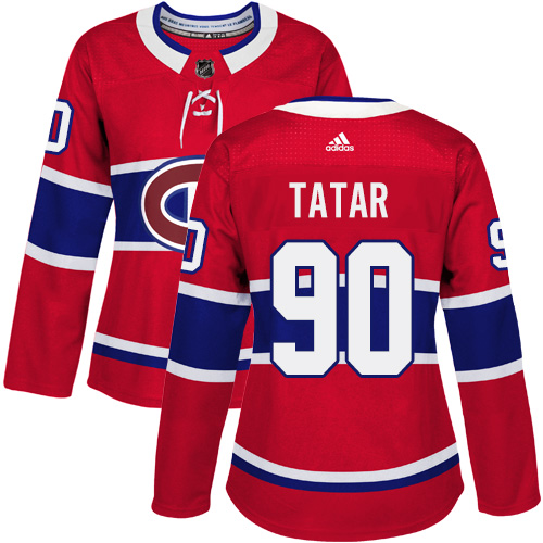 Adidas Canadiens #90 Tomas Tatar Red Home Authentic Women's Stitched NHL Jersey Adidas Canadiens #90 Tomas Tatar Red Home Authentic Women's Stitched NHL Jersey