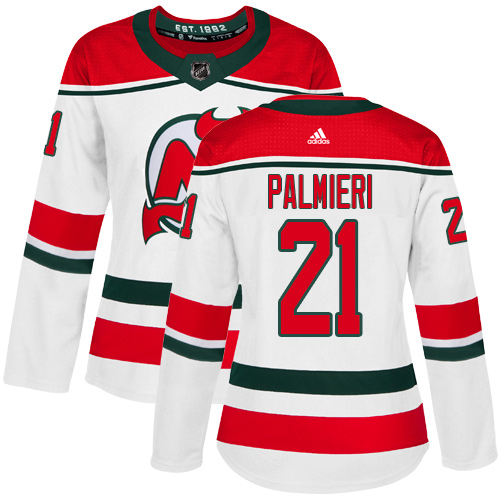 Adidas Devils #21 Kyle Palmieri White Alternate Authentic Women's Stitched NHL Jersey