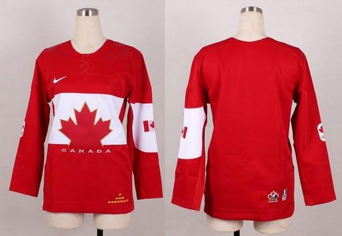 Team Canada Blank Red 2014 Women's Stitched NHL Jersey