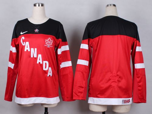 Team Canada Blank Red 100th Anniversary Women's Stitched NHL Jersey