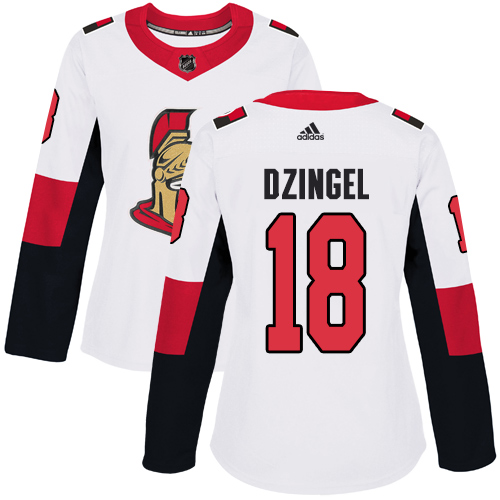 Adidas Senators #18 Ryan Dzingel White Road Authentic Women's Stitched NHL Jersey Adidas Senators #18 Ryan Dzingel White Road Authentic Women's Stitched NHL Jersey