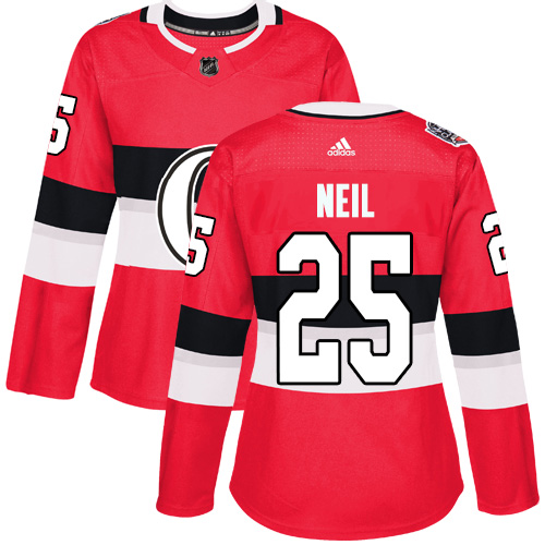 Adidas Senators #25 Chris Neil Red Authentic 2017 100 Classic Women's Stitched NHL Jersey Adidas Senators #25 Chris Neil Red Authentic 2017 100 Classic Women's Stitched NHL Jersey