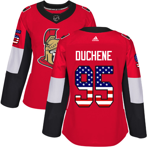 Adidas Senators #95 Matt Duchene Red Home Authentic USA Flag Women's Stitched NHL Jersey Adidas Senators #95 Matt Duchene Red Home Authentic USA Flag Women's Stitched NHL Jersey