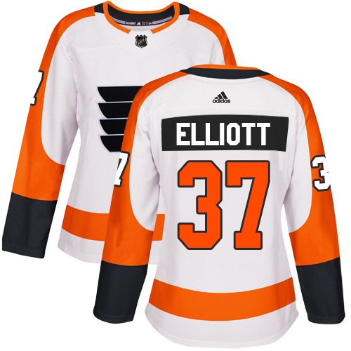 Adidas Flyers #37 Brian Elliott White Road Authentic Women's Stitched NHL Jersey Adidas Flyers #37 Brian Elliott White Road Authentic Women's Stitched NHL Jersey