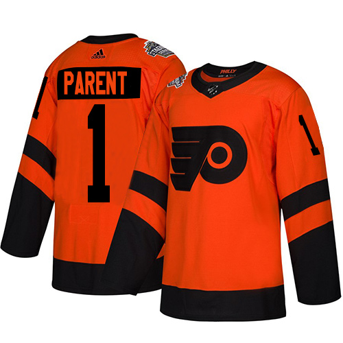 Adidas Flyers #1 Bernie Parent Orange Authentic 2019 Stadium Series Women's Stitched NHL Jersey Adidas Flyers #1 Bernie Parent Orange Authentic 2019 Stadium Series Women's Stitched NHL Jersey