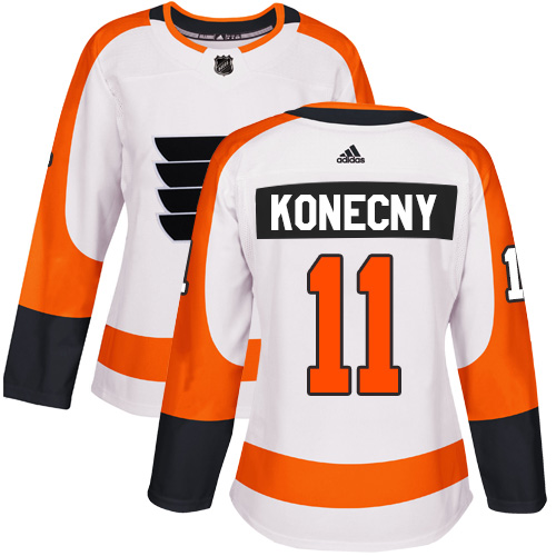 Adidas Flyers #11 Travis Konecny White Road Authentic Women's Stitched NHL Jersey Adidas Flyers #11 Travis Konecny White Road Authentic Women's Stitched NHL Jersey