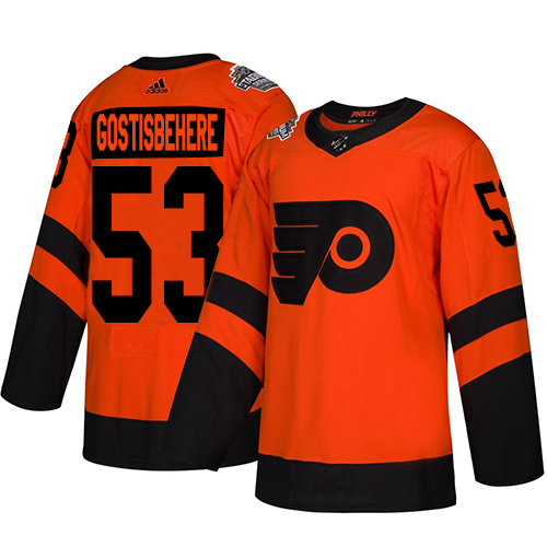 Adidas Flyers #53 Shayne Gostisbehere Orange Authentic 2019 Stadium Series Women's Stitched NHL Jersey Adidas Flyers #53 Shayne Gostisbehere Orange Authentic 2019 Stadium Series Women's Stitched NHL Jersey
