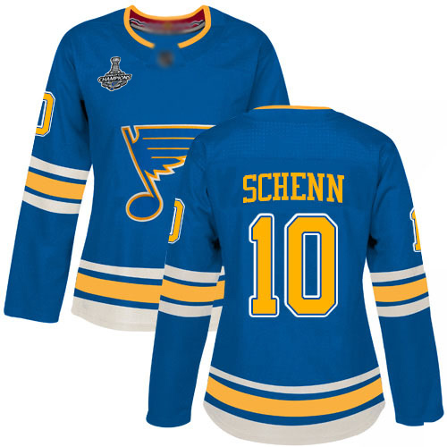 Adidas Blues #10 Brayden Schenn Blue Alternate Authentic Stanley Cup Champions Women's Stitched NHL Jersey Adidas Blues #10 Brayden Schenn Blue Alternate Authentic Stanley Cup Champions Women's Stitched NHL Jersey