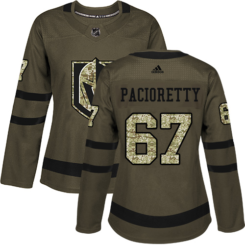 Adidas Golden Knights #67 Max Pacioretty Green Salute to Service Women's Stitched NHL Jersey