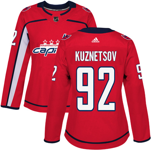 Adidas Capitals #92 Evgeny Kuznetsov Red Home Authentic Women's Stitched NHL Jersey Adidas Capitals #92 Evgeny Kuznetsov Red Home Authentic Women's Stitched NHL Jersey