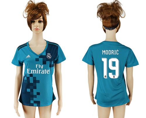 Women's Real Madrid #19 Modric Sec Away Soccer Club Jersey