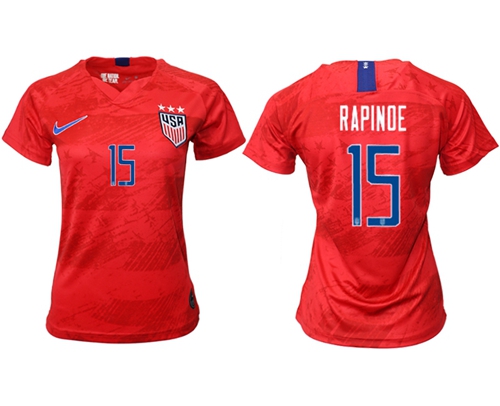 Women's USA #14 Rapinoe Away Soccer Country Jersey Women's USA #14 Rapinoe Away Soccer Country Jersey