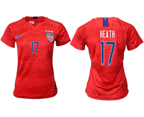 Women's USA #17 Heath Away Soccer Country Jersey Women's USA #17 Heath Away Soccer Country Jersey