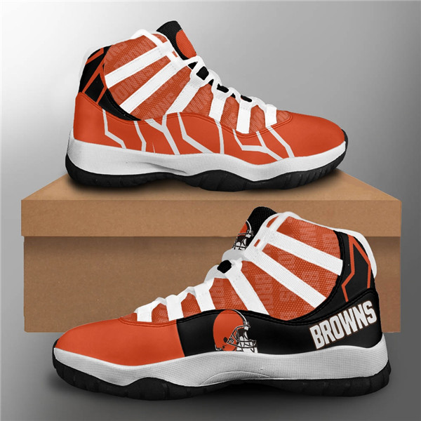 Women's Cleveland Browns Air Jordan 11 Sneakers 3002