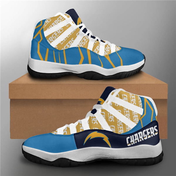 Women's Los Angeles Chargers Air Jordan 11 Sneakers 3002 Women's Los Angeles Chargers Air Jordan 11 Sneakers 3002
