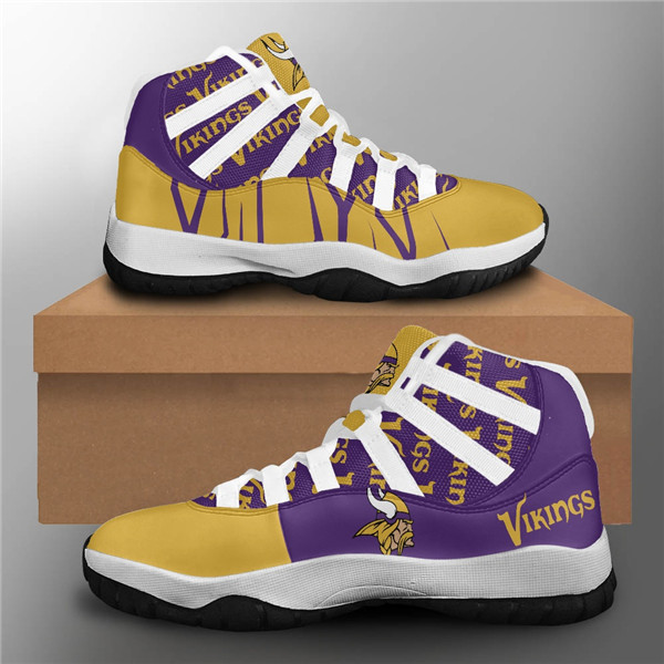 Men's Minnesota Vikings Air Jordan 11 Sneakers 2002 Men's Minnesota Vikings Air Jordan 11 Sneakers 2002
